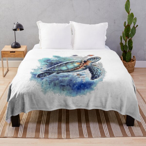 Item preview, Watercolor Sea Turtle Ocean Art designed and sold by FABIOLA1970.
