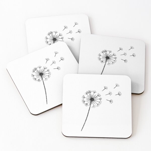 Item preview, Dark Pencil Dandelion Blowing Seeds Doodle designed and sold by IriArt-Designs.