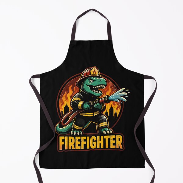 Item preview, Dinosaur Firefighter with Water Hose Design designed and sold by rafaeltto.