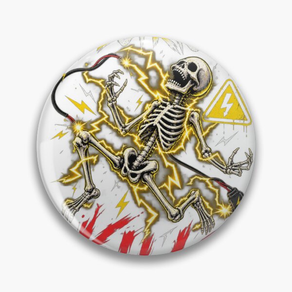 Item preview, Electricity Kills Lightning Skeleton Electric Shock Design designed and sold by LunaVales.
