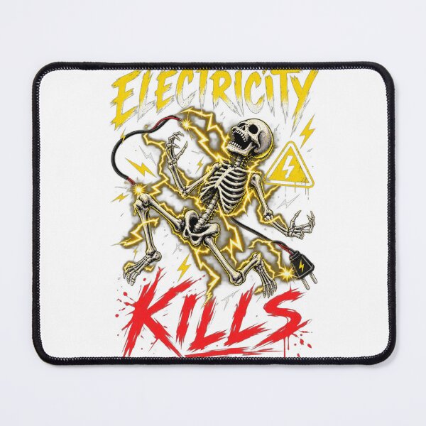 Item preview, Electricity Kills Lightning Skeleton Electric Shock Design designed and sold by LunaVales.