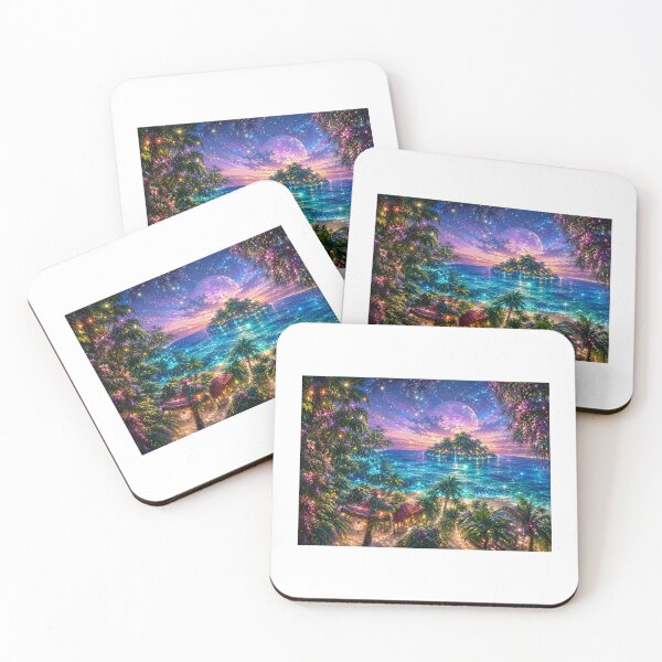 Item preview, Tropical Beach at Twilight designed and sold by Aquamarineelle.