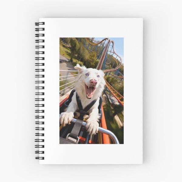 Item preview, Pure Adrenaline: White Border Collie on a Coaster designed and sold by Snowysjourney.