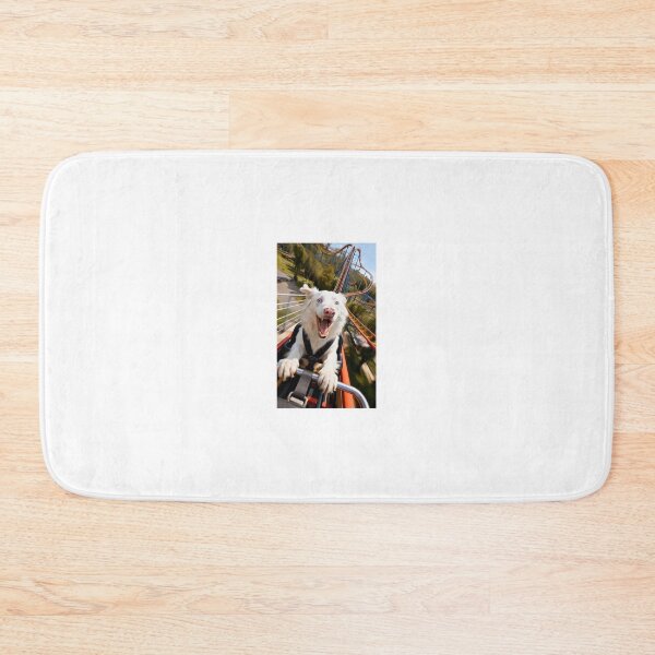 Item preview, Pure Adrenaline: White Border Collie on a Coaster designed and sold by Snowysjourney.