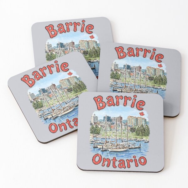 Item preview, Barrie Ontario Canada Cute Colorful Skyline Landscape  designed and sold by HowToCanadian.