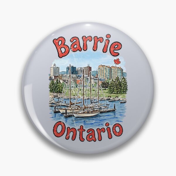 Item preview, Barrie Ontario Canada Cute Colorful Skyline Landscape  designed and sold by HowToCanadian.