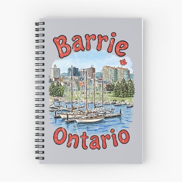 Item preview, Barrie Ontario Canada Cute Colorful Skyline Landscape  designed and sold by HowToCanadian.