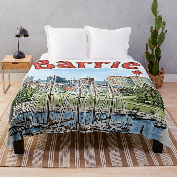 Item preview, Barrie Ontario Canada Cute Colorful Skyline Landscape designed and sold by HowToCanadian.