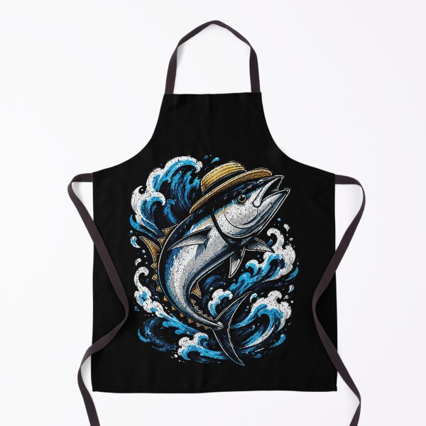 Item preview, Stylish tuna with hat and waves design designed and sold by rafaeltto.