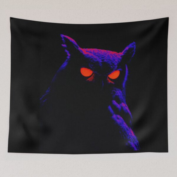 Item preview, Neon Red-Eyed Owl Dark Aesthetic Art - Mystical, magical, and occult sinister illustration designed and sold by Alba Forjanívea.