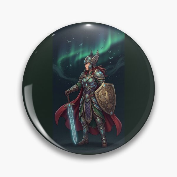 Item preview, Valkyrie Warrior Goddess In Green Armor designed and sold by  Color & Form.