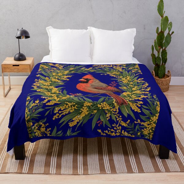 Item preview, Kentucky Cardinal Bird With Yellow Flower Wreath designed and sold by taiche.