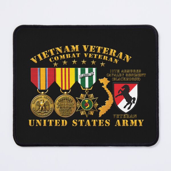 Item preview, Army - Vietnam  Vet - w Medals - VN - 11th Armored Cavalry Regiment (Blackhorse)  - 3D Enhanced X 300 designed and sold by Military Insignia Products.