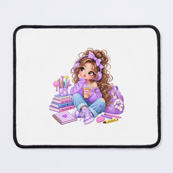 Item preview, Cute Purple School Girl Sticker designed and sold by dody_shop.