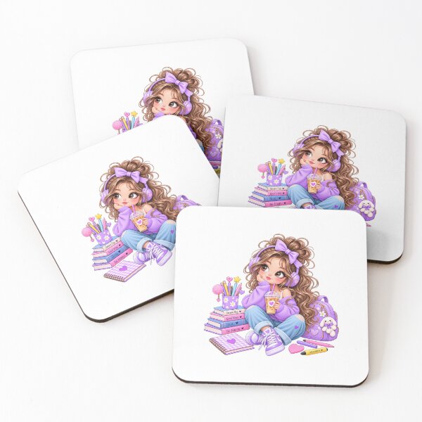 Item preview, Cute Purple School Girl Sticker designed and sold by dody_shop.