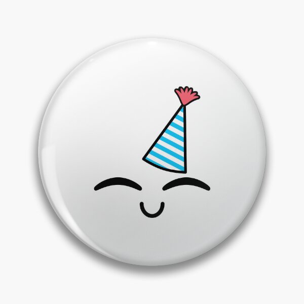 Item preview, Cute kawaii joyful face with birthday hat designed and sold by BlushyPrint.