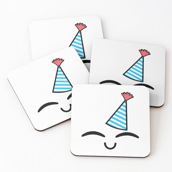 Item preview, Cute kawaii joyful face with birthday hat designed and sold by BlushyPrint.