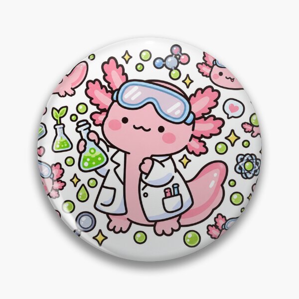 Item preview, Cute Axolotl Scientist Chemistry Lab Kawaii Science designed and sold by EntropyThreads.