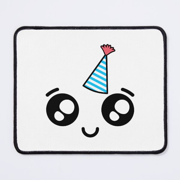 Item preview, Cute kawaii happy calmed face – birthday hat designed and sold by BlushyPrint.