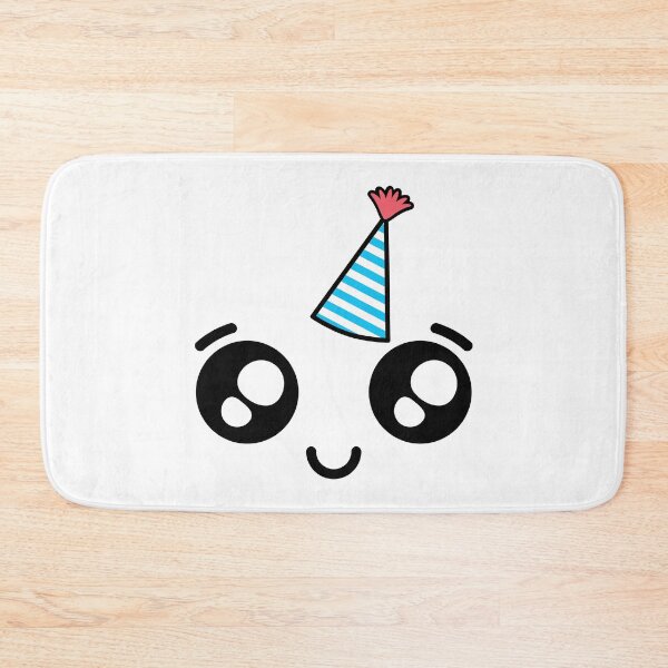 Item preview, Cute kawaii happy calmed face – birthday hat designed and sold by BlushyPrint.