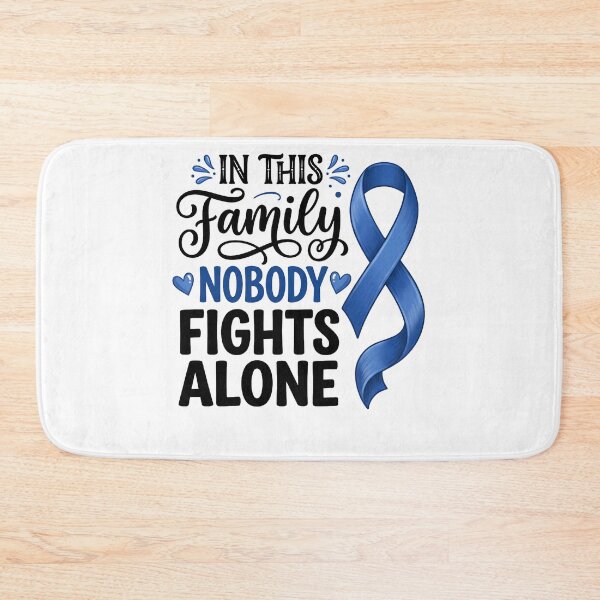 Item preview, In This Family Nobody Fights Alone Blue Ribbon Awareness Fighter Supporter designed and sold by w66aboo.