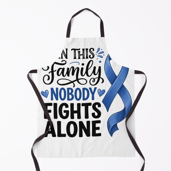 Item preview, In This Family Nobody Fights Alone Blue Ribbon Awareness Fighter Supporter designed and sold by w66aboo.