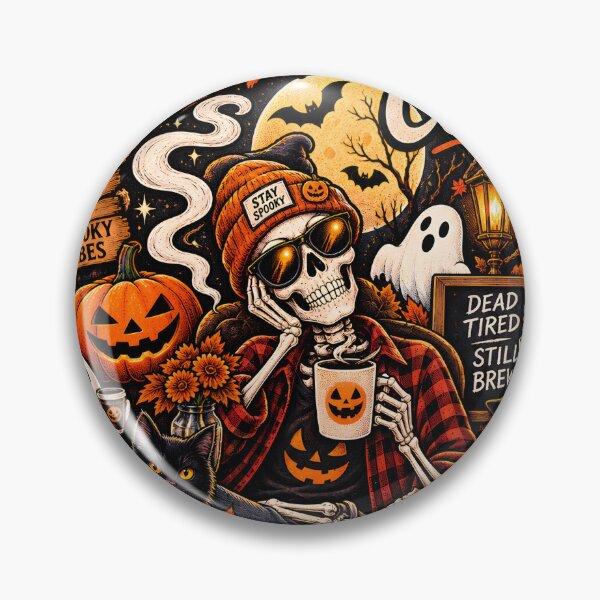 Artikelvorschau, Vintage Skeleton Coffee Club Dead Tired entworfen und verkauft von deluxelion.