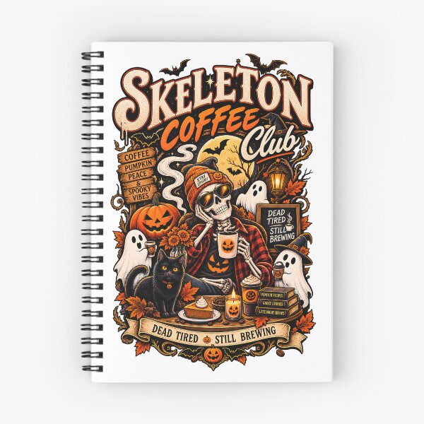 Item preview, Vintage Skeleton Coffee Club Dead Tired  designed and sold by deluxelion.