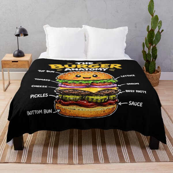 Item preview, Cute burger anatomy illustration for food lovers designed and sold by rafaeltto.