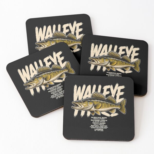 Item preview, Vintage walleye fish illustration with scientific details designed and sold by rafaeltto.