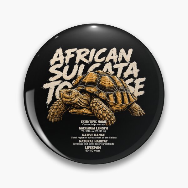 Item preview, African sulcata tortoise illustration for nature lovers designed and sold by rafaeltto.
