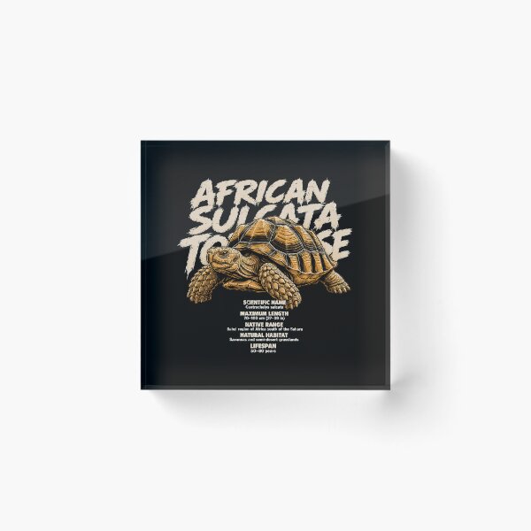 Item preview, African sulcata tortoise illustration for nature lovers designed and sold by rafaeltto.