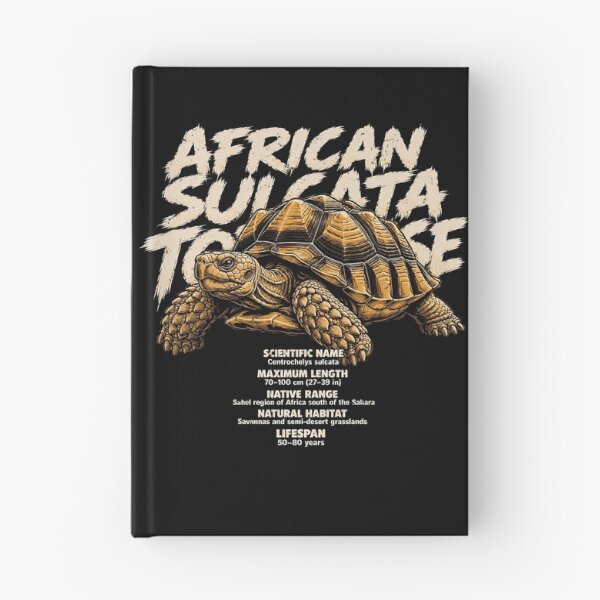 Item preview, African sulcata tortoise illustration for nature lovers designed and sold by rafaeltto.