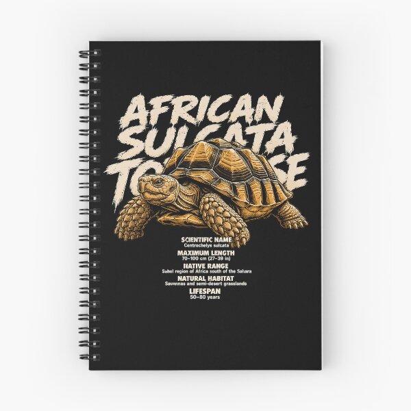 Item preview, African sulcata tortoise illustration for nature lovers designed and sold by rafaeltto.