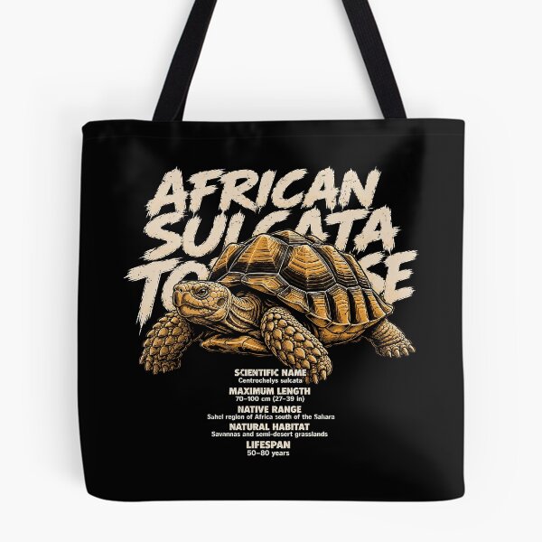 Item preview, African sulcata tortoise illustration for nature lovers designed and sold by rafaeltto.