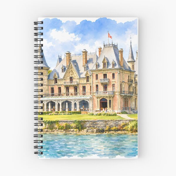 Item preview, Schadau Castle Thun Digital Watercolor Art designed and sold by SlavaArt.
