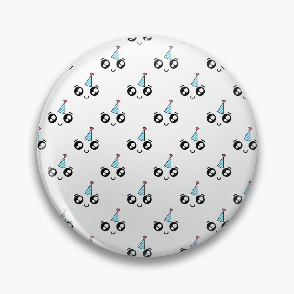 Item preview, Cute kawaii happy calmed face – birthday hat pattern designed and sold by BlushyPrint.