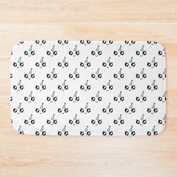 Item preview, Cute kawaii happy calmed face – birthday hat pattern designed and sold by BlushyPrint.