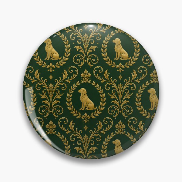 Item preview, Golden Retriever Monogram Luxury Damask Pattern Design designed and sold by Rod & Retriever.