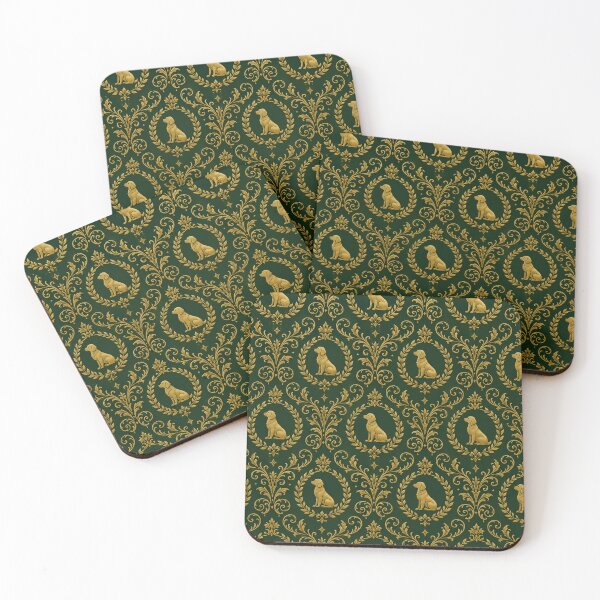 Item preview, Golden Retriever Monogram Luxury Damask Pattern Design designed and sold by Rod & Retriever.
