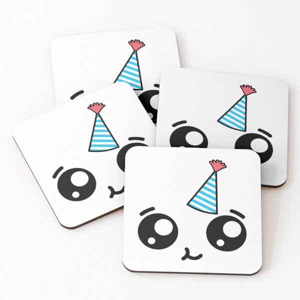 Item preview, Cute kawaii happy face – birthday hat designed and sold by BlushyPrint.