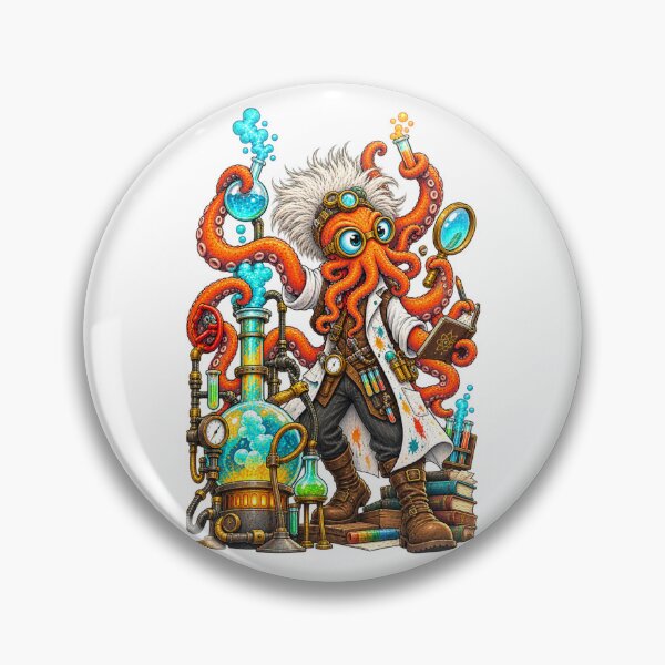 Artikelvorschau, Octopus Scientist Shirt, Steampunk Octopus Mad Scientist, Science Lab Tentacles, Funny Marine Biology Gift entworfen und verkauft von MrDev.