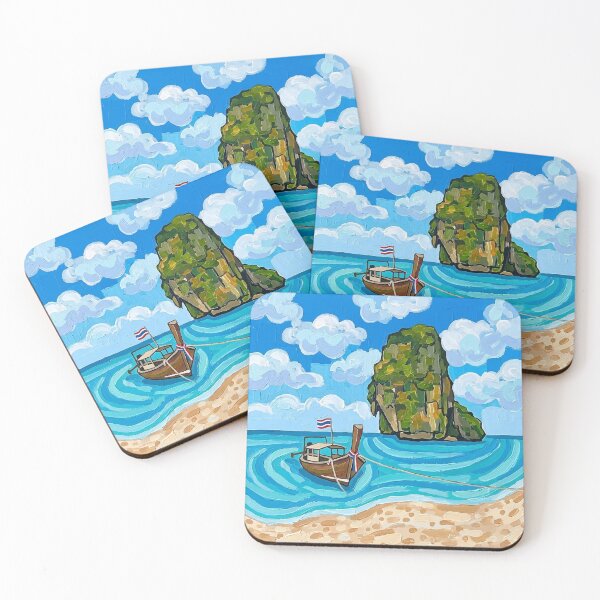 Item preview, Thailand Beach Acrylic Print |  Thailand  Travel Poster | Thai designed and sold by POSTERIOCREW.