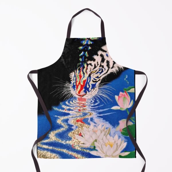 Item preview, Psychedelic Tiger Drinking Water Japanese Neon Ukiyo-e Art designed and sold by Alba Forjanívea.