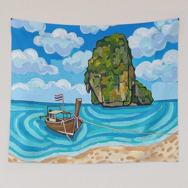 Item preview, Thailand Beach Acrylic Print |  Thailand  Travel Poster | Thai designed and sold by POSTERIOCREW.