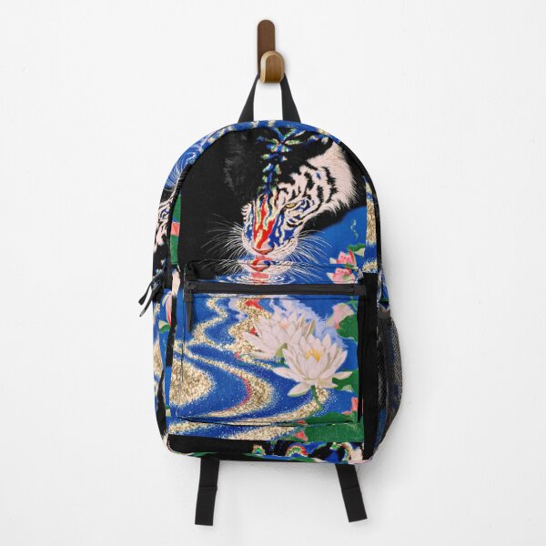 Item preview, Psychedelic Tiger Drinking Water Japanese Neon Ukiyo-e Art designed and sold by Alba Forjanívea.
