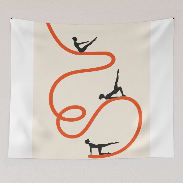 Item preview, Pilates Art Print | Minimalist Fitness Art | Modern Woman Exercise Print | Pilates Lover Gift designed and sold by Studio pod Burom.