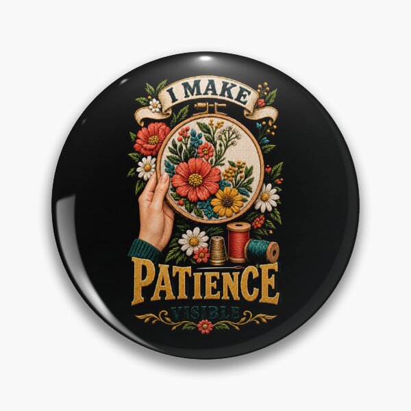 Item preview, I Make Patience Visible Vintage Embroidery Art designed and sold by Gustavo Navarro.