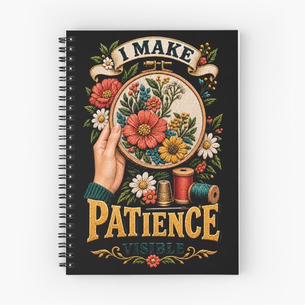 Item preview, I Make Patience Visible Vintage Embroidery Art designed and sold by Gustavo Navarro.