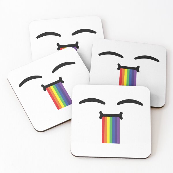 Item preview, Cute kawaii happy drooling rainbow face designed and sold by BlushyPrint.